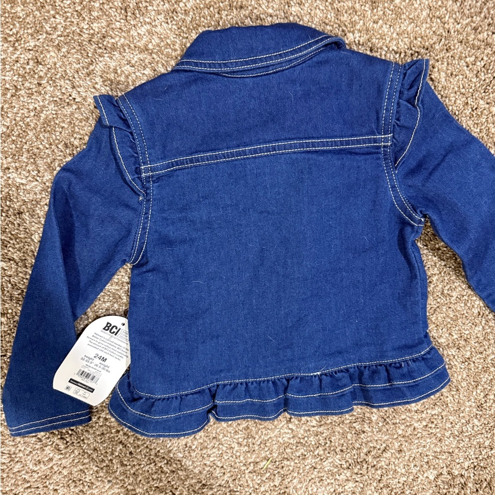 Wonder Nation Dark Blue toddler girls denim Jacket - Picture 2 of 2